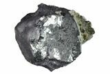 Galena Crystal with Druzy Quartz - Rogerley Mine, England #146237-1